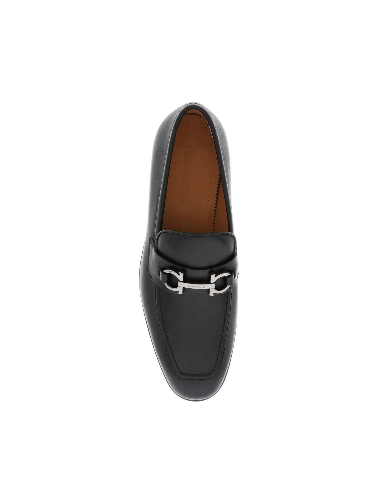 Black Penny Leather Loafers FERRAGAMO JOHN JULIA.