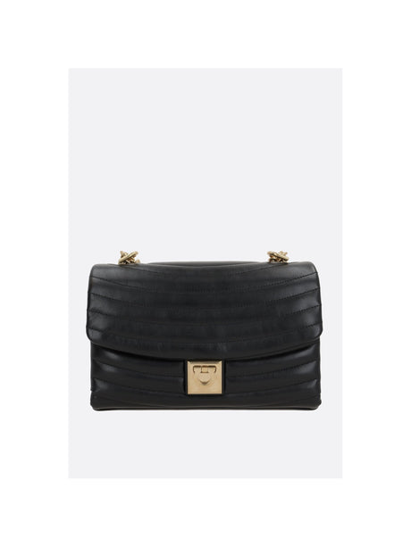 Quilted Leather Medium Shoulder Bag-FERRAGAMO-JOHN JULIA