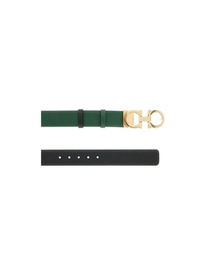 Reversible Gancini Leather Belt.