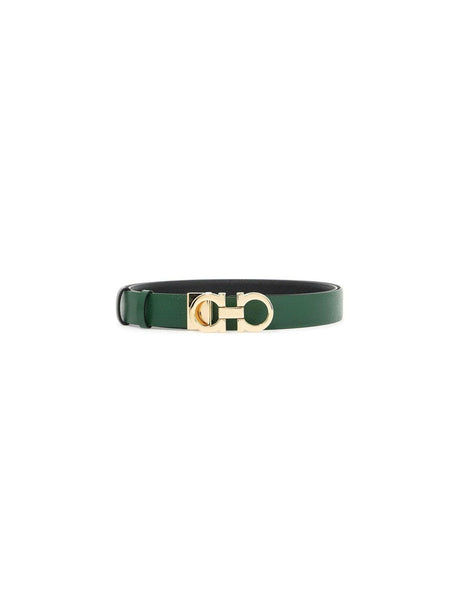 Reversible Gancini Leather Belt.