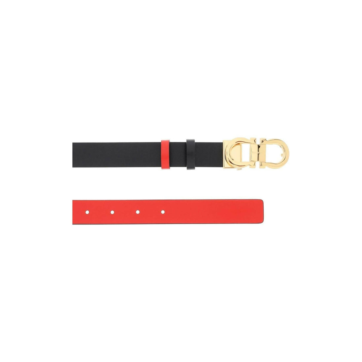 Reversible Gancini Leather Belt.