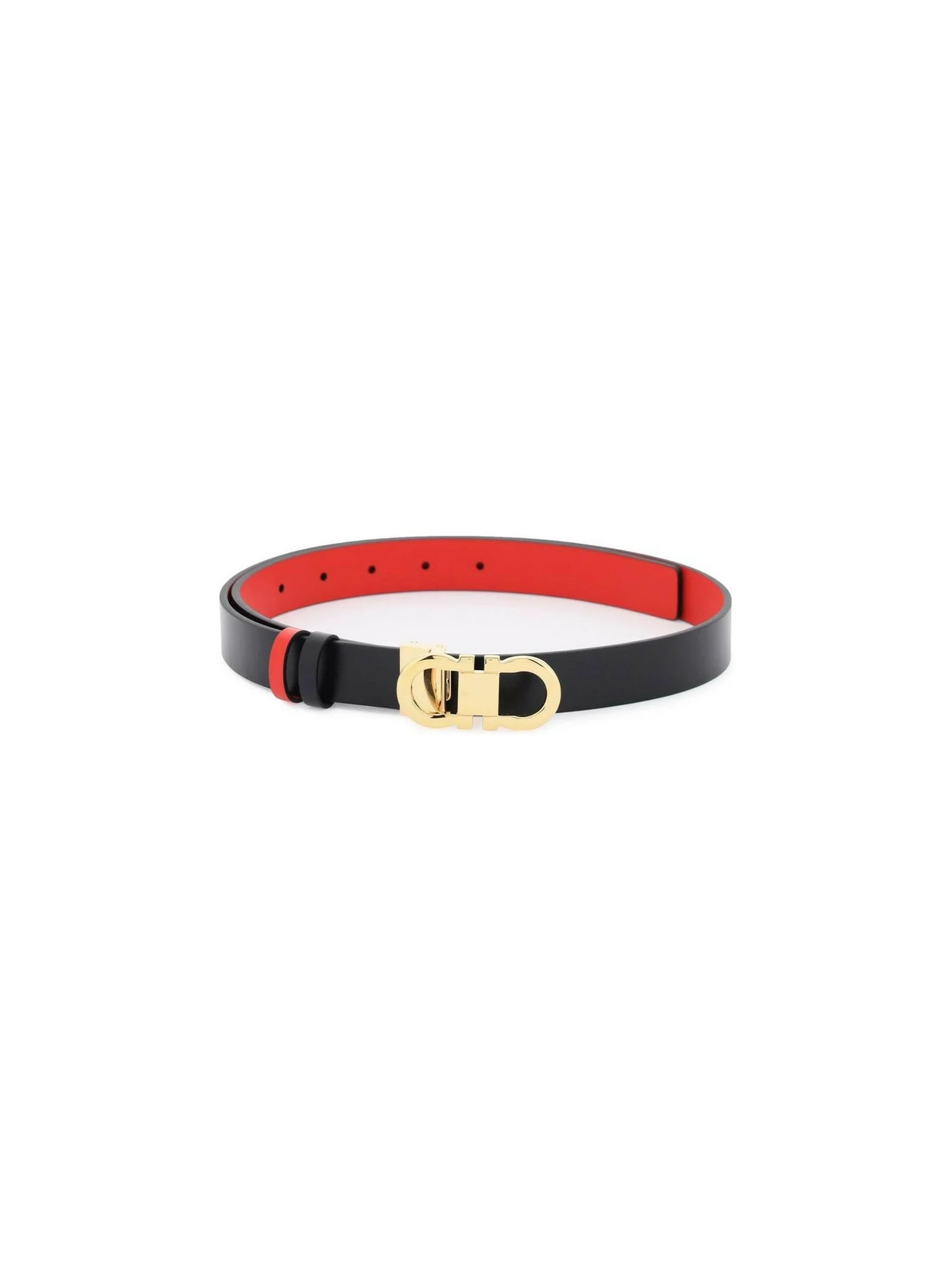 Reversible Gancini Leather Belt.