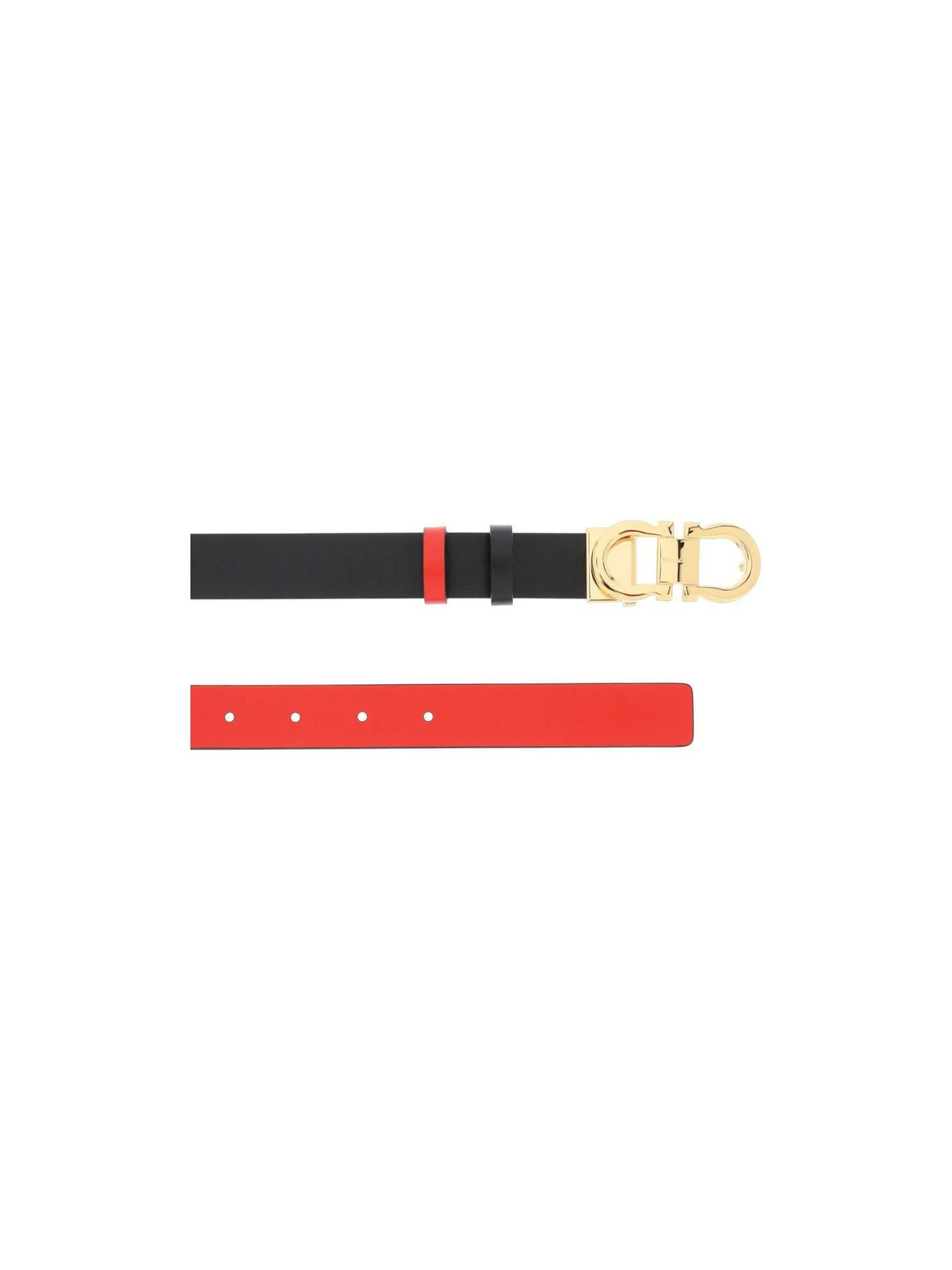 Reversible Gancini Leather Belt.