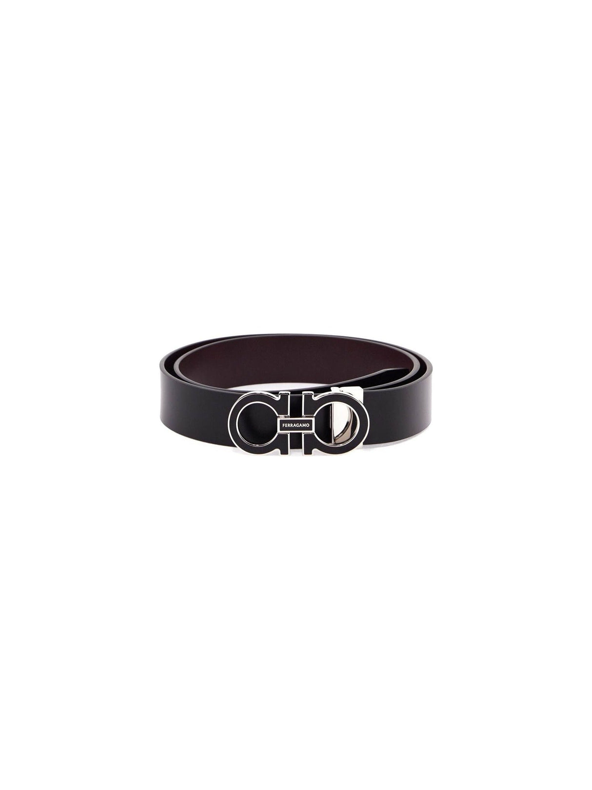 FERRAGAMO-Reversible Leather Gancini Belt -JOHN JULIA.