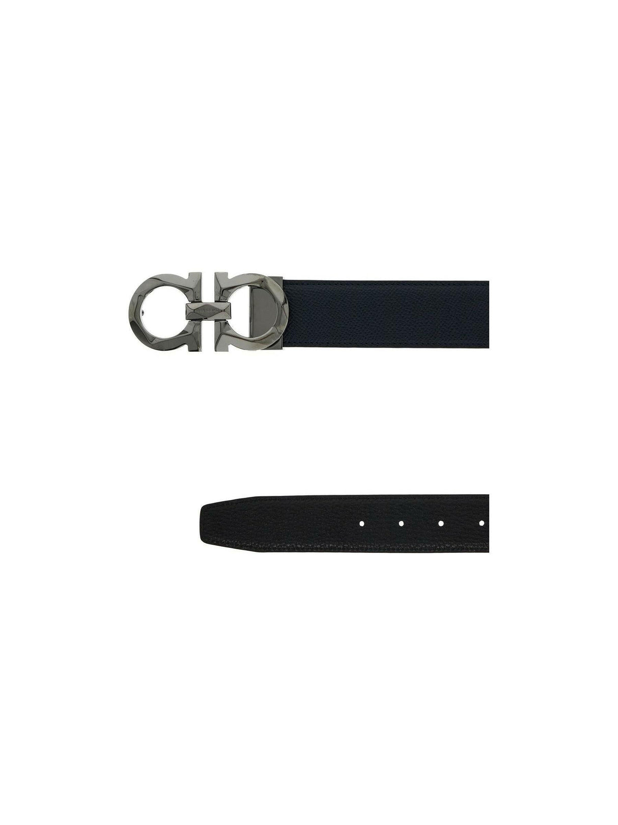 Reversible Leather Gancini Belt.