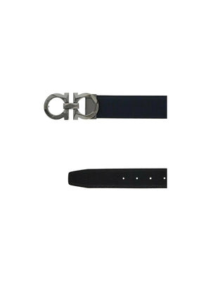 Reversible Leather Gancini Belt.