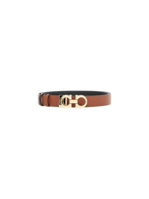 Reversible Leather Gancini Belt.