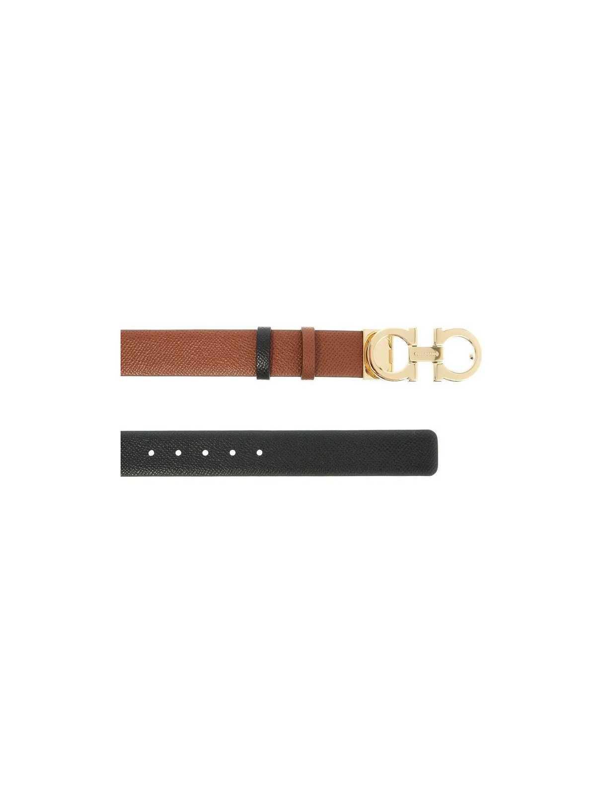 Reversible Leather Gancini Belt.