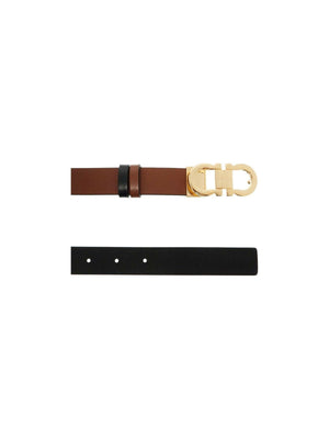 Reversible Leather Gancini Belt.