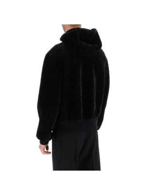 Reversible Shearling Hooded Blouson FERRAGAMO JOHN JULIA.