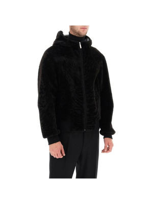 Reversible Shearling Hooded Blouson FERRAGAMO JOHN JULIA.