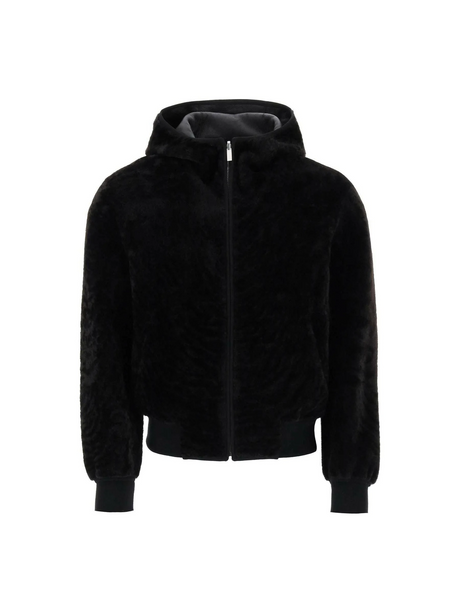 Reversible Shearling Hooded Blouson FERRAGAMO JOHN JULIA.