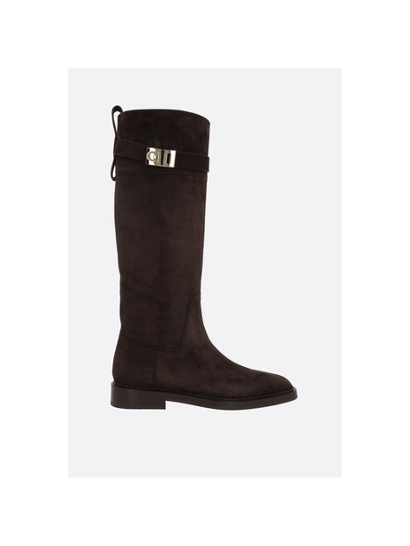 Roly Suede Boots-FERRAGAMO-JOHN JULIA