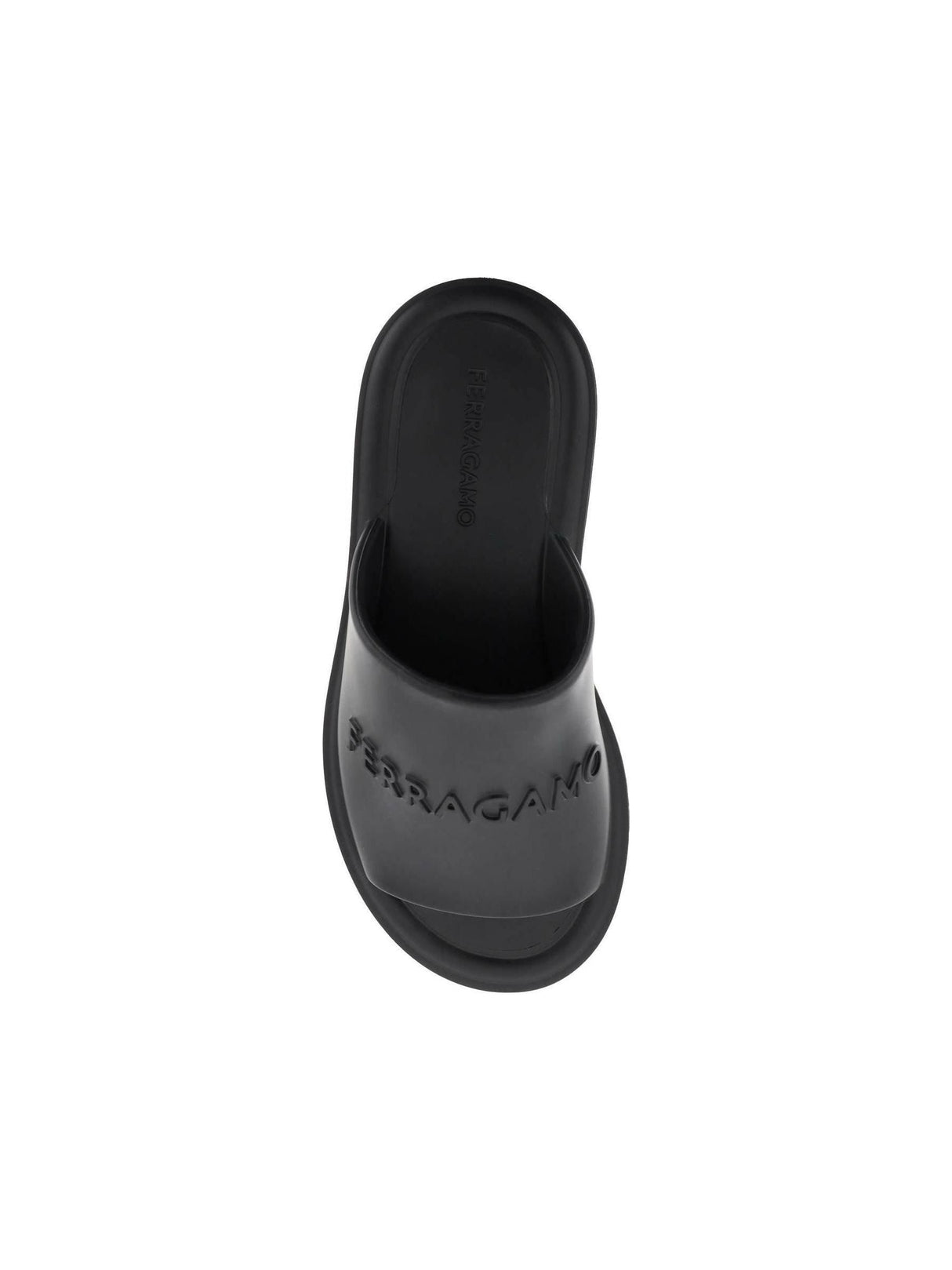 Black Rubber Sandals FERRAGAMO JOHN JULIA.