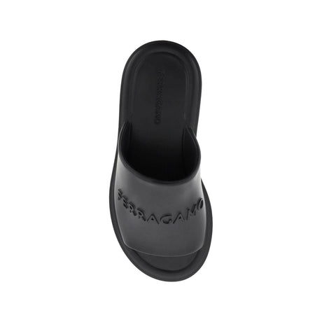 Black Rubber Sandals FERRAGAMO JOHN JULIA.