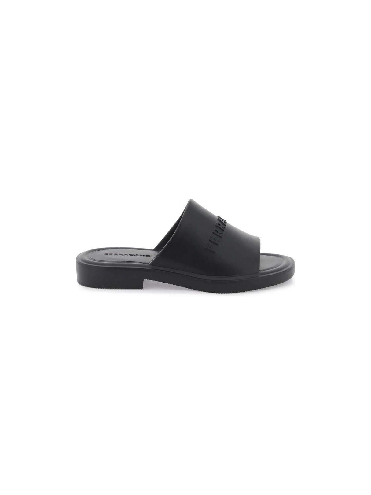 Black Rubber Sandals FERRAGAMO JOHN JULIA.