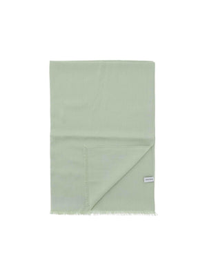 Sage Green Wool And Silk Gancini Shawl FERRAGAMO JOHN JULIA.