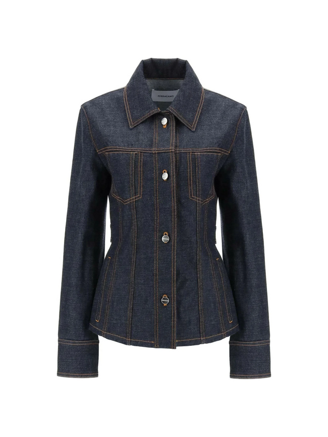 Shaped Denim Jacket FERRAGAMO JOHN JULIA.