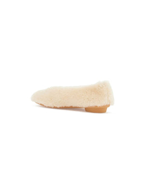 FERRAGAMO-Shearling Ballet Flats -JOHN JULIA.