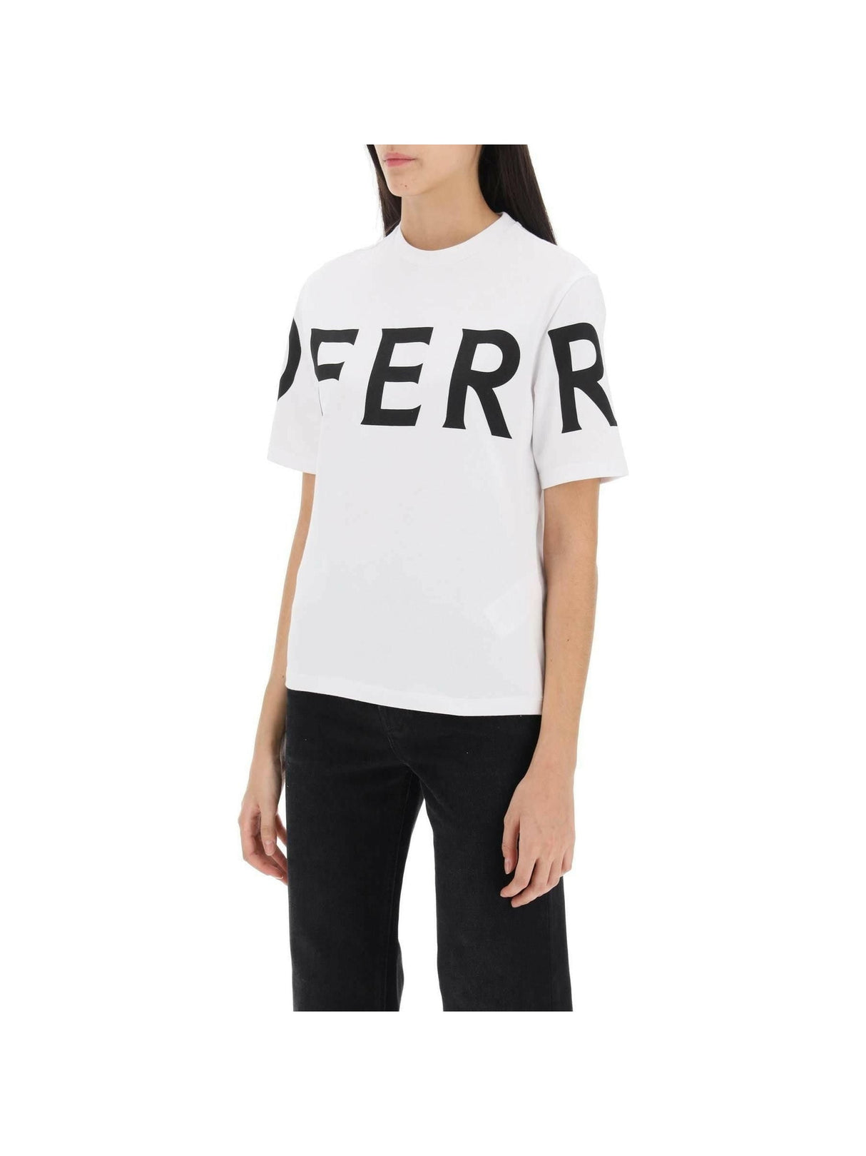 Short Sleeve T-Shirt With Oversized Logo FERRAGAMO JOHN JULIA.