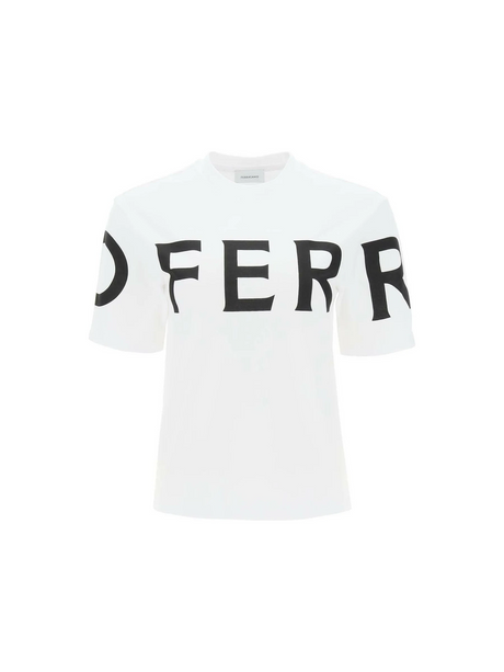 Short Sleeve T-Shirt With Oversized Logo FERRAGAMO JOHN JULIA.