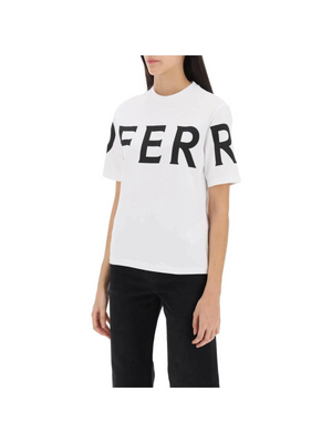 Short Sleeve T-Shirt With Oversized Logo FERRAGAMO JOHN JULIA.