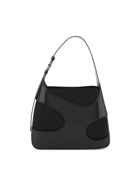 Shoulder Black Shoulder Bag with Cut-Out Detailing FERRAGAMO JOHN JULIA.