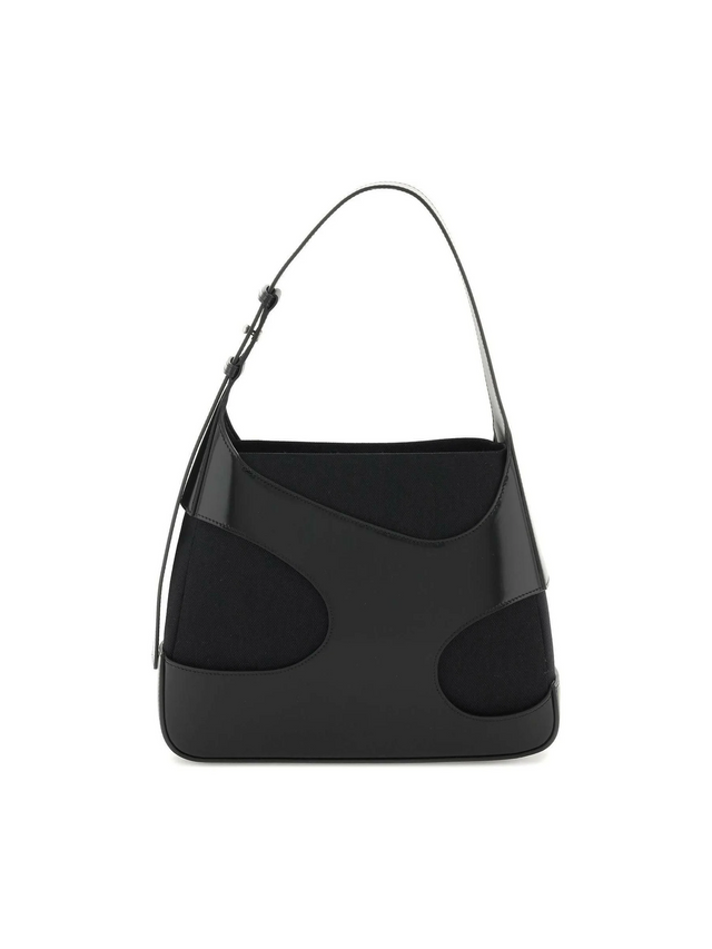 Shoulder Black Shoulder Bag with Cut-Out Detailing FERRAGAMO JOHN JULIA.