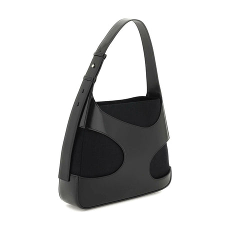 Shoulder Black Shoulder Bag with Cut-Out Detailing FERRAGAMO JOHN JULIA.