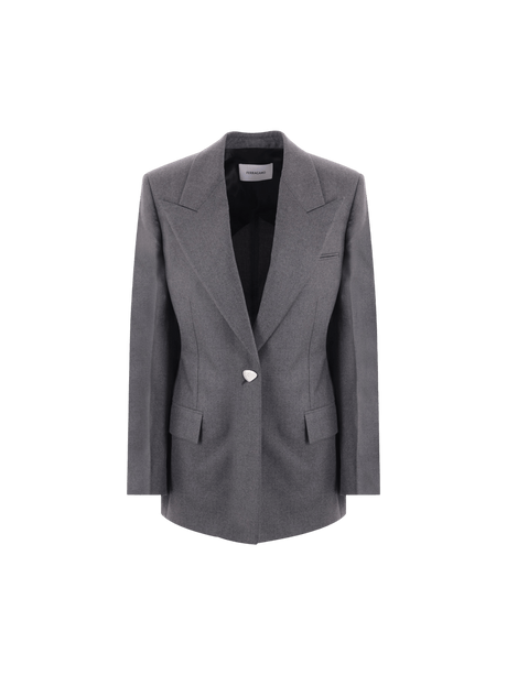 Single-breasted Wool Jacket-FERRAGAMO-JOHN JULIA