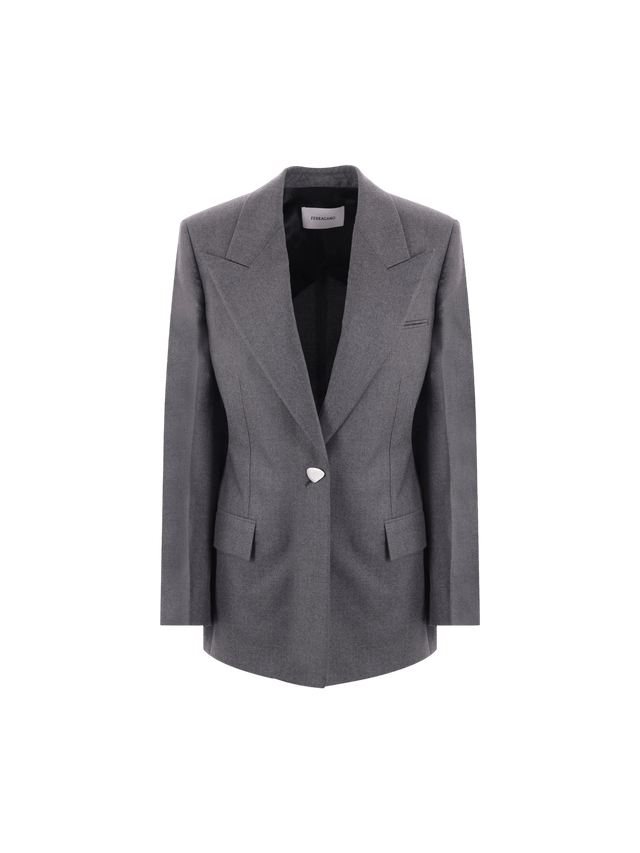 Single-breasted Wool Jacket-FERRAGAMO-JOHN JULIA