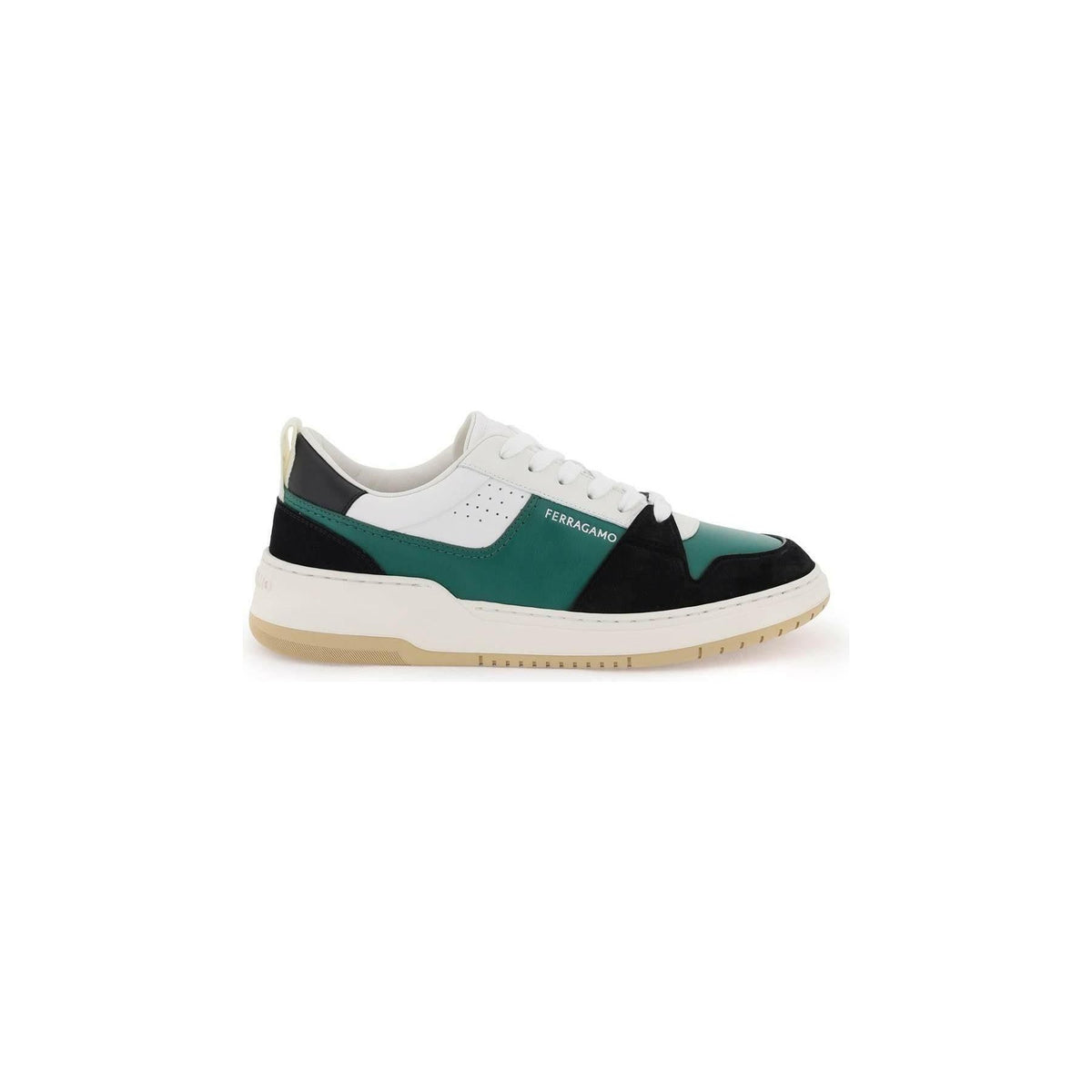 Smooth And Suede Leather Sneakers FERRAGAMO JOHN JULIA.