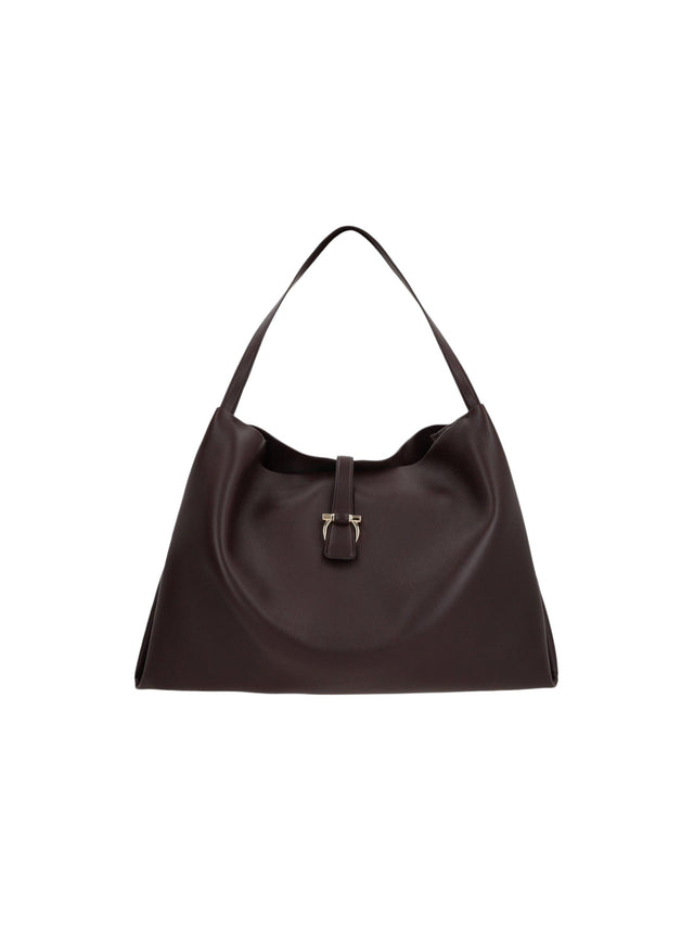 FERRAGAMO-Smooth Leather Large Tote-JOHN JULIA