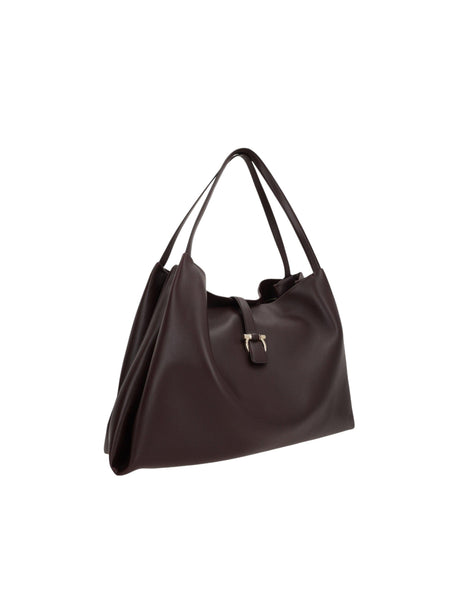 FERRAGAMO-Smooth Leather Large Tote-JOHN JULIA