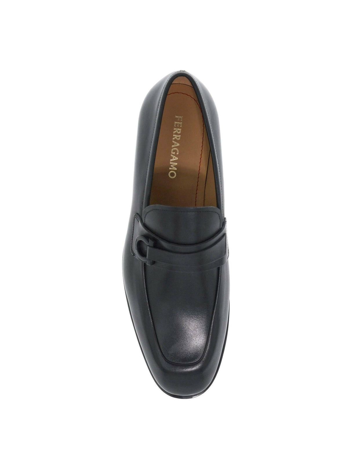 Smooth Leather Loafers With Gancini.