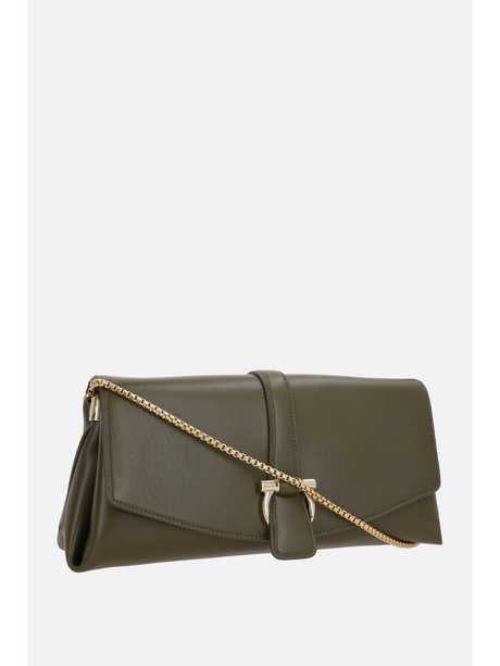 Smooth Leather Shoulder Bag-Ferragamo-JOHN JULIA