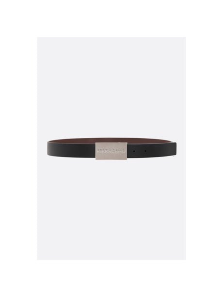 FERRAGAMO-Smooth Leather Reversible Belt-JOHN JULIA