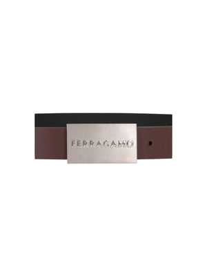 Smooth Leather Reversible Belt-FERRAGAMO-JOHN JULIA