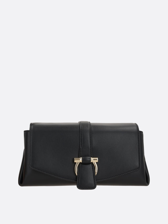 FERRAGAMO-Smooth Leather Small Shoulder Bag-JOHN JULIA