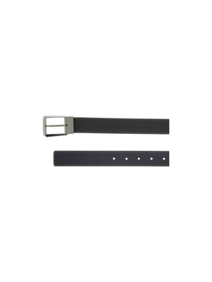 FERRAGAMO-Square Buckle Reversible Leather Belt-JOHN JULIA