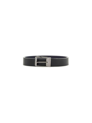 FERRAGAMO-Square Buckle Reversible Leather Belt-JOHN JULIA