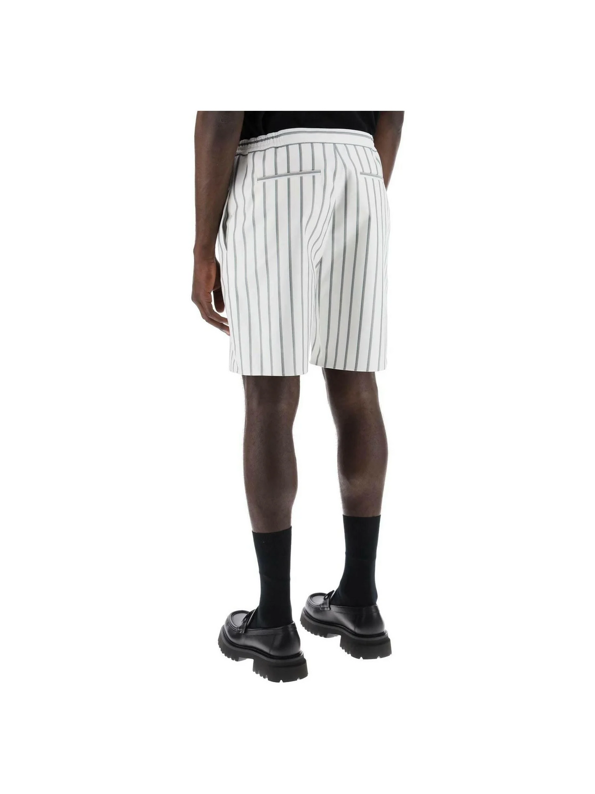 Striped Cotton Shorts-Ferragamo-JOHN JULIA