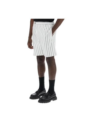 Striped Cotton Shorts-Ferragamo-JOHN JULIA