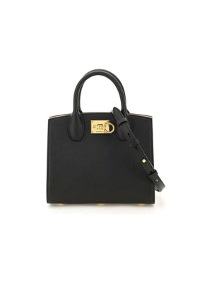 FERRAGAMO-Studio Box S Calfskin Handbag-JOHN JULIA