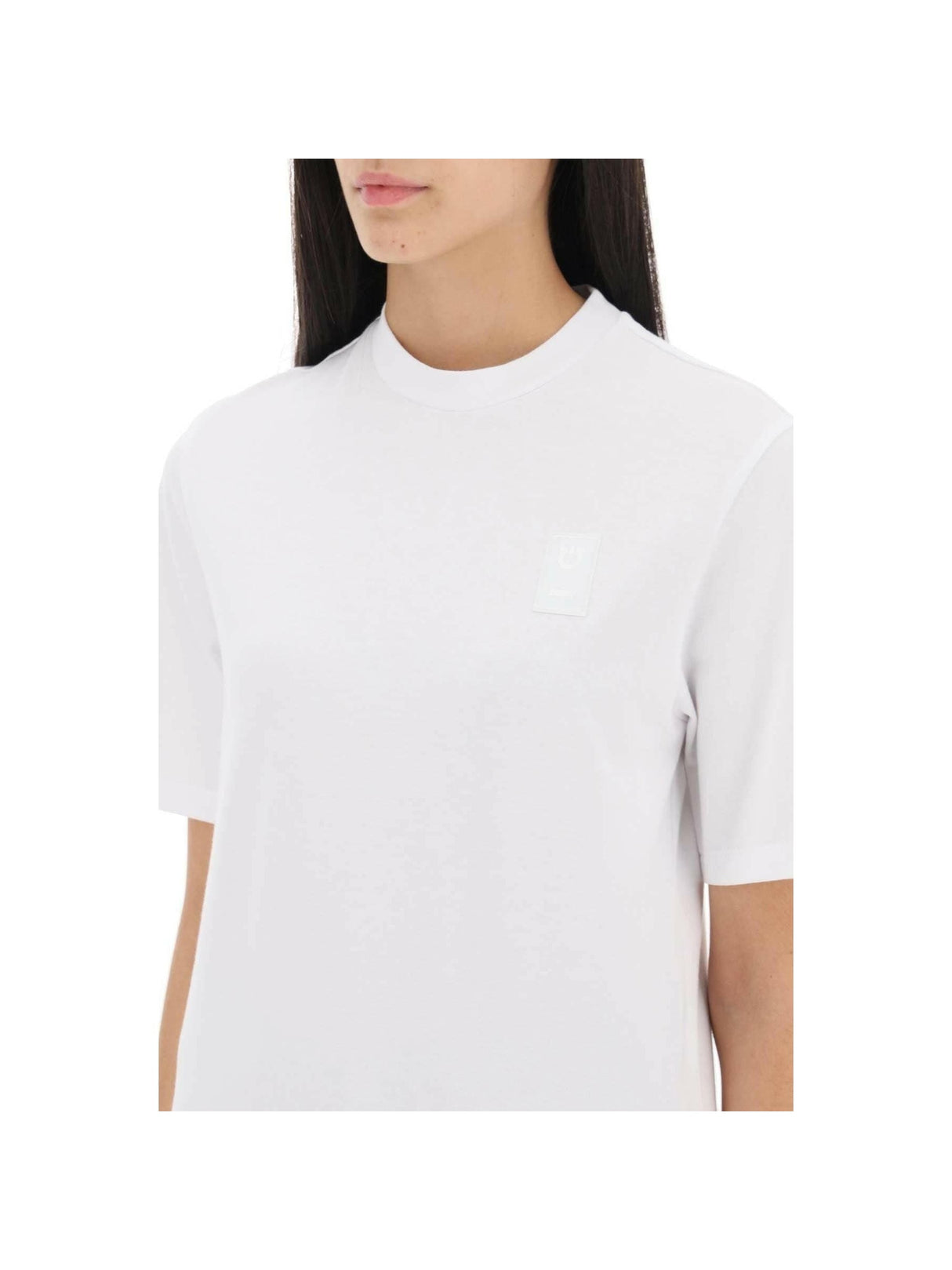 T-Shirt With Gancini Label FERRAGAMO JOHN JULIA.