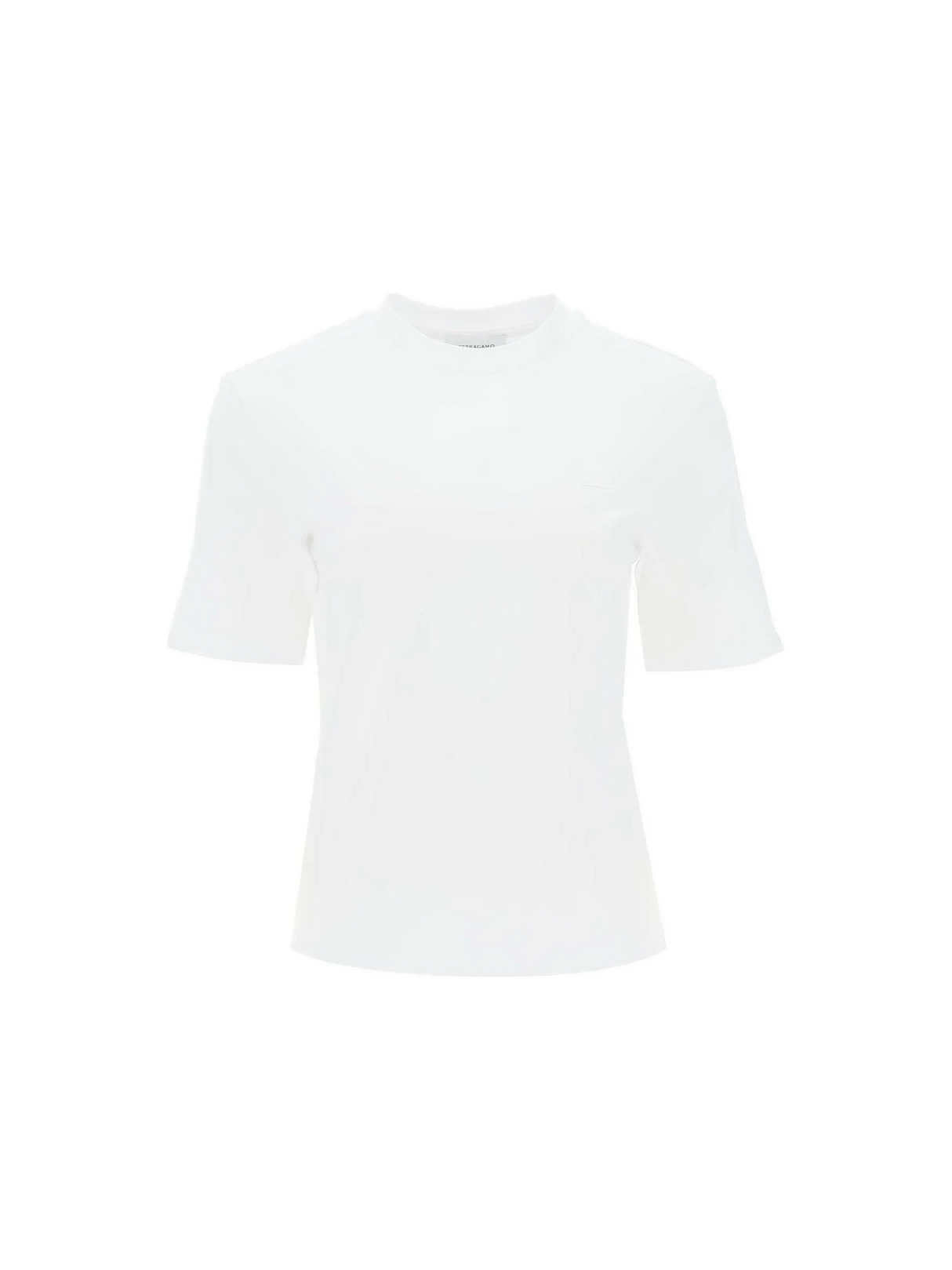 T-Shirt With Gancini Label FERRAGAMO JOHN JULIA.