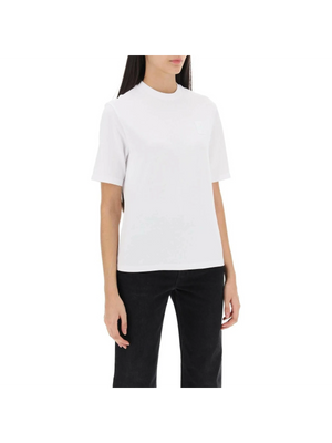 T-Shirt With Gancini Label FERRAGAMO JOHN JULIA.