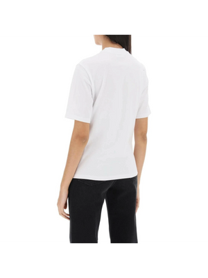 T-Shirt With Gancini Label FERRAGAMO JOHN JULIA.