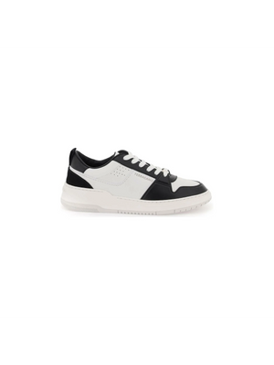 White and Black Two-Tone Leather Sneakers FERRAGAMO JOHN JULIA.