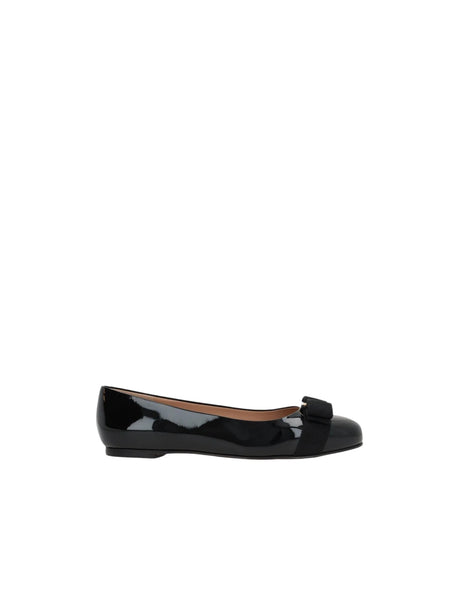 Varina Patent Leather Ballerinas-FERRAGAMO-JOHN JULIA